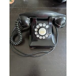 Bell System Western Electric F1 Rotary Phone Vintage 1940's Art Deco Mid Century